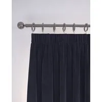 Velvet Pencil Pleat Curtains - Navy alternate view