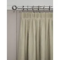 Velvet Pencil Pleat Curtains - Neutral alternate view