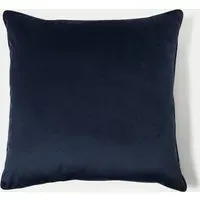 Velvet Piped Large Cushion - Navy alternate view