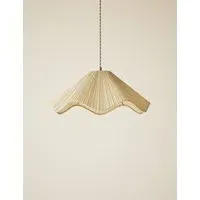 Wave Pleated Easy Fit Ceiling Lamp Shade - Cream alternate view