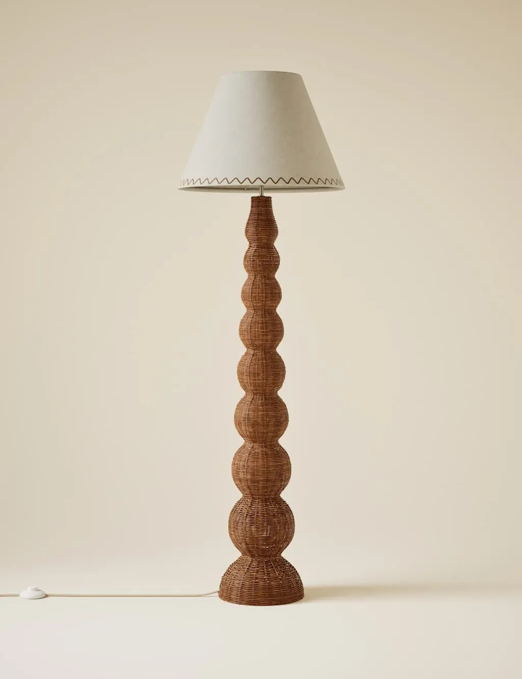Wicker Graduated Base Floor Lamp - Brown product