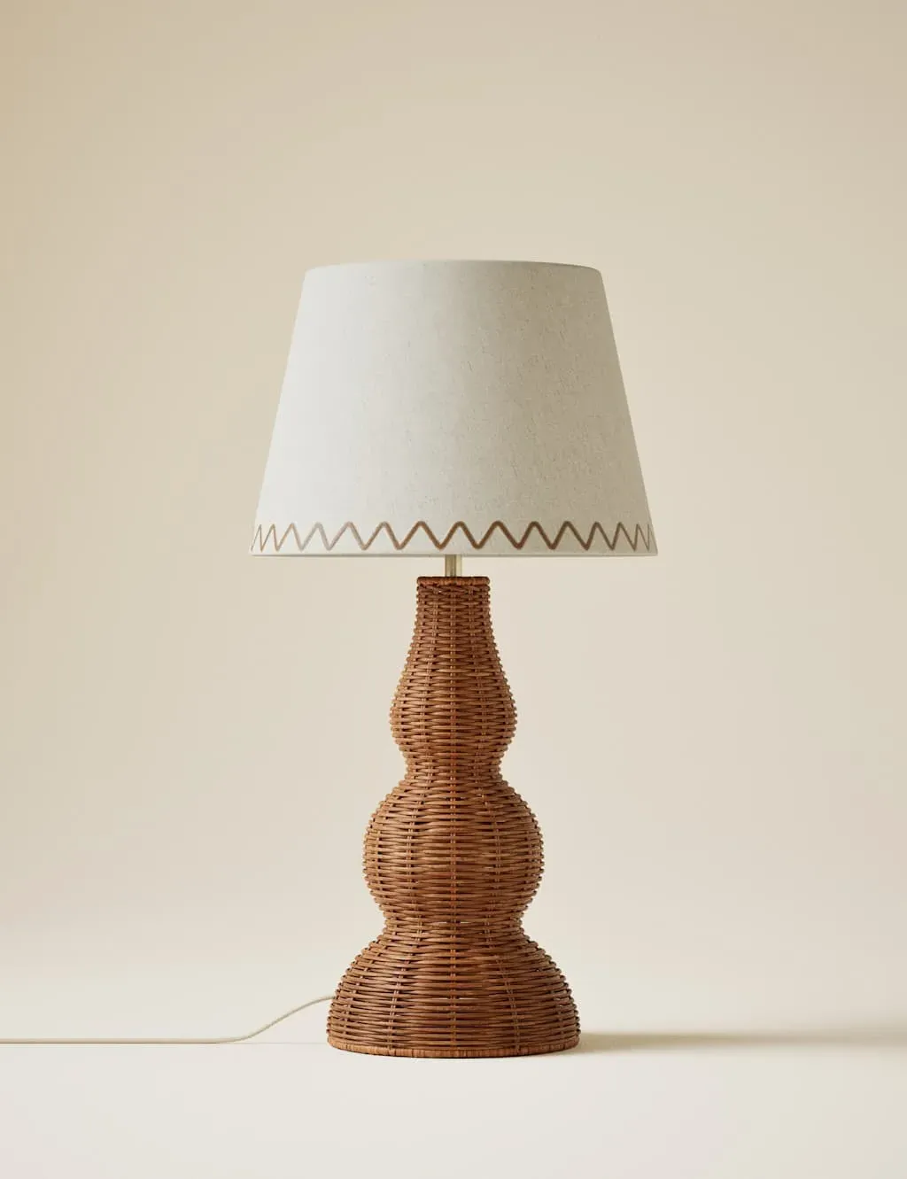 Wicker Graduated Base Table Lamp - Natural product