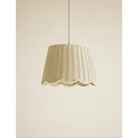 Wicker Scallop Lamp Shade - White alternate view