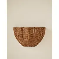 Wicker Scallop Wall Light - Natural alternate view