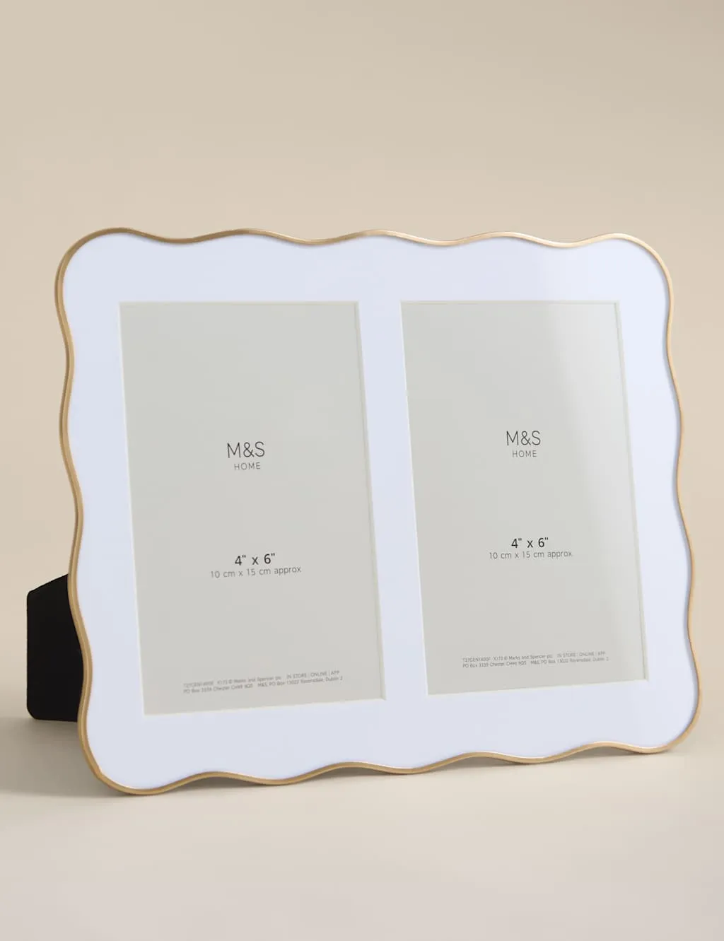 Wiggle Double Photo Frame 4x6 inch - Gold product