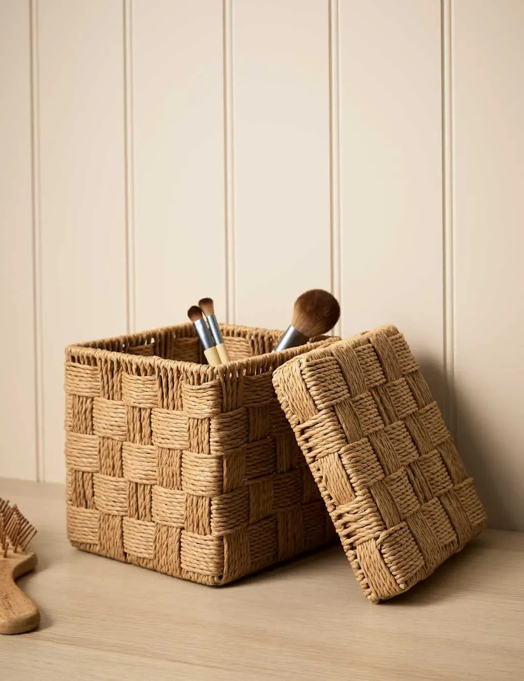 Woven Jute Small Square Storage Box - Natural, Jute product