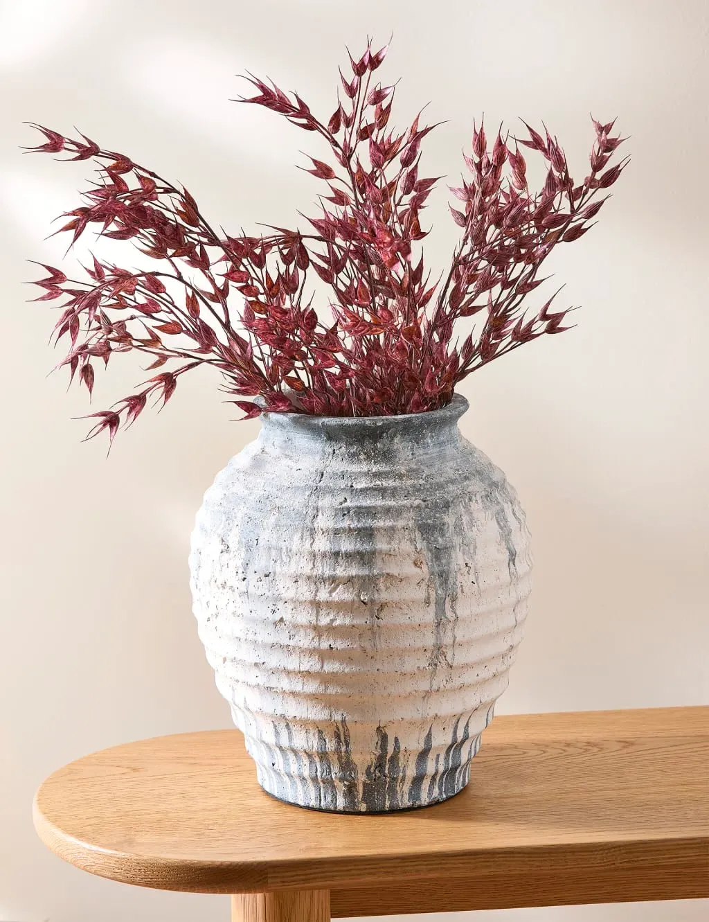 Fired Earth Decorative Textured Vase - Blue Mix product