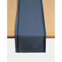 Pure Cotton Embroidered Table Runner - Dark Blue alternate view