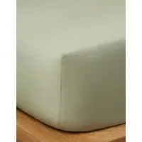 Washed Cotton Deep Fitted Sheet - Weald Green alternate view