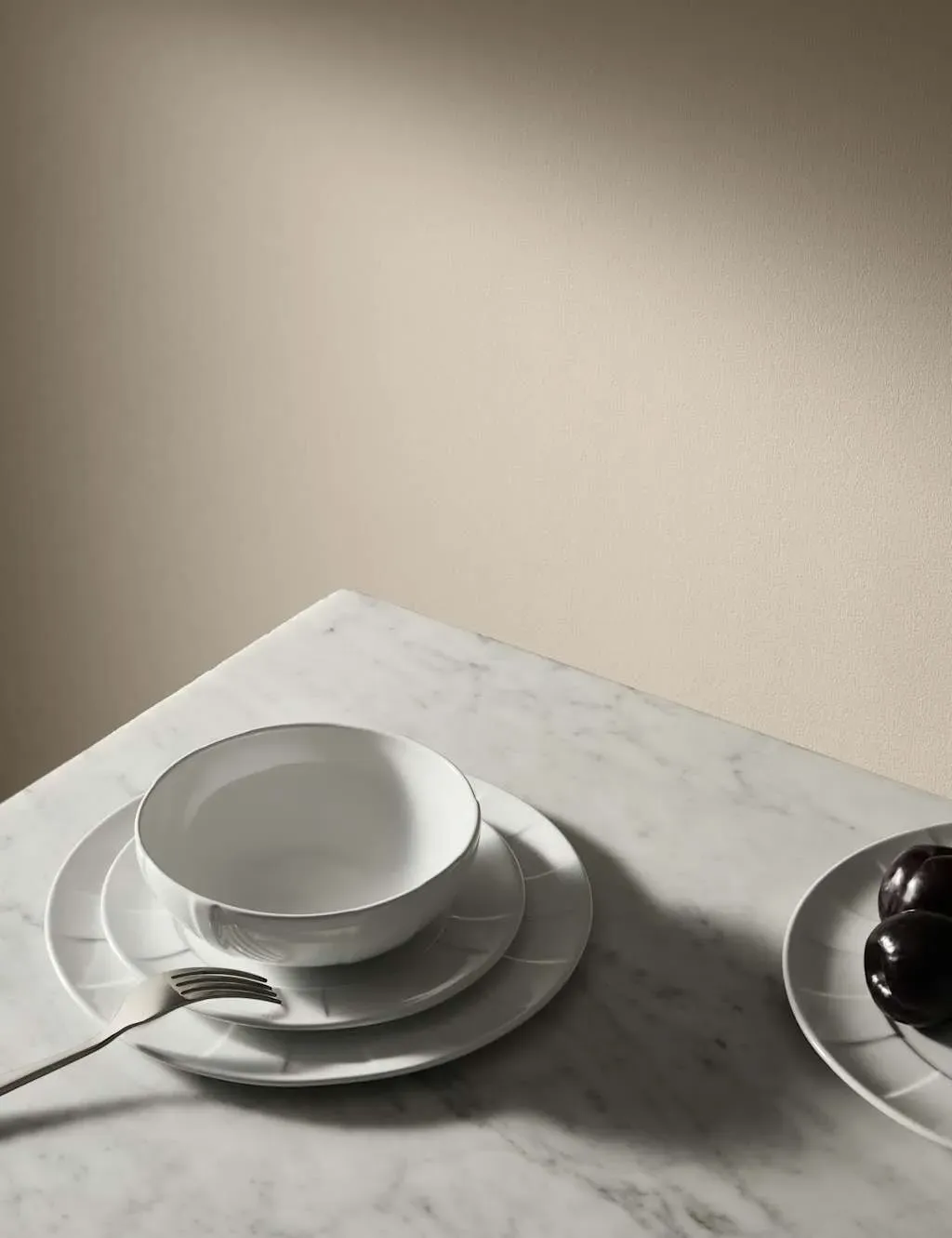 12 Piece Textured Dinner Set - White, Stoneware product