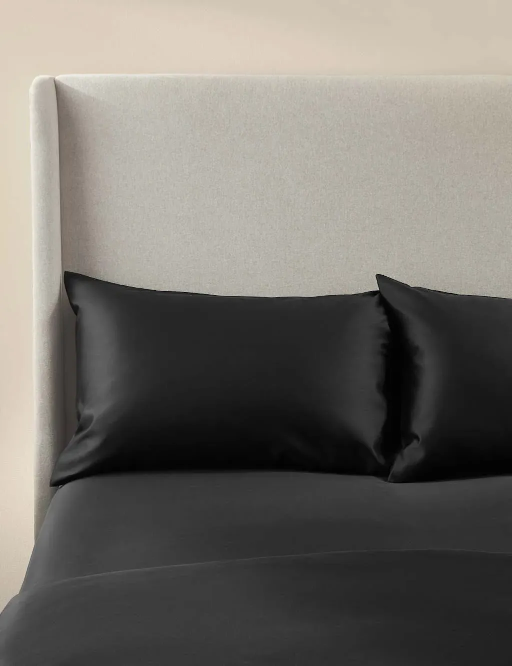 2 Pack 500 Thread Count Cotton Sateen Pillowcases - Black product