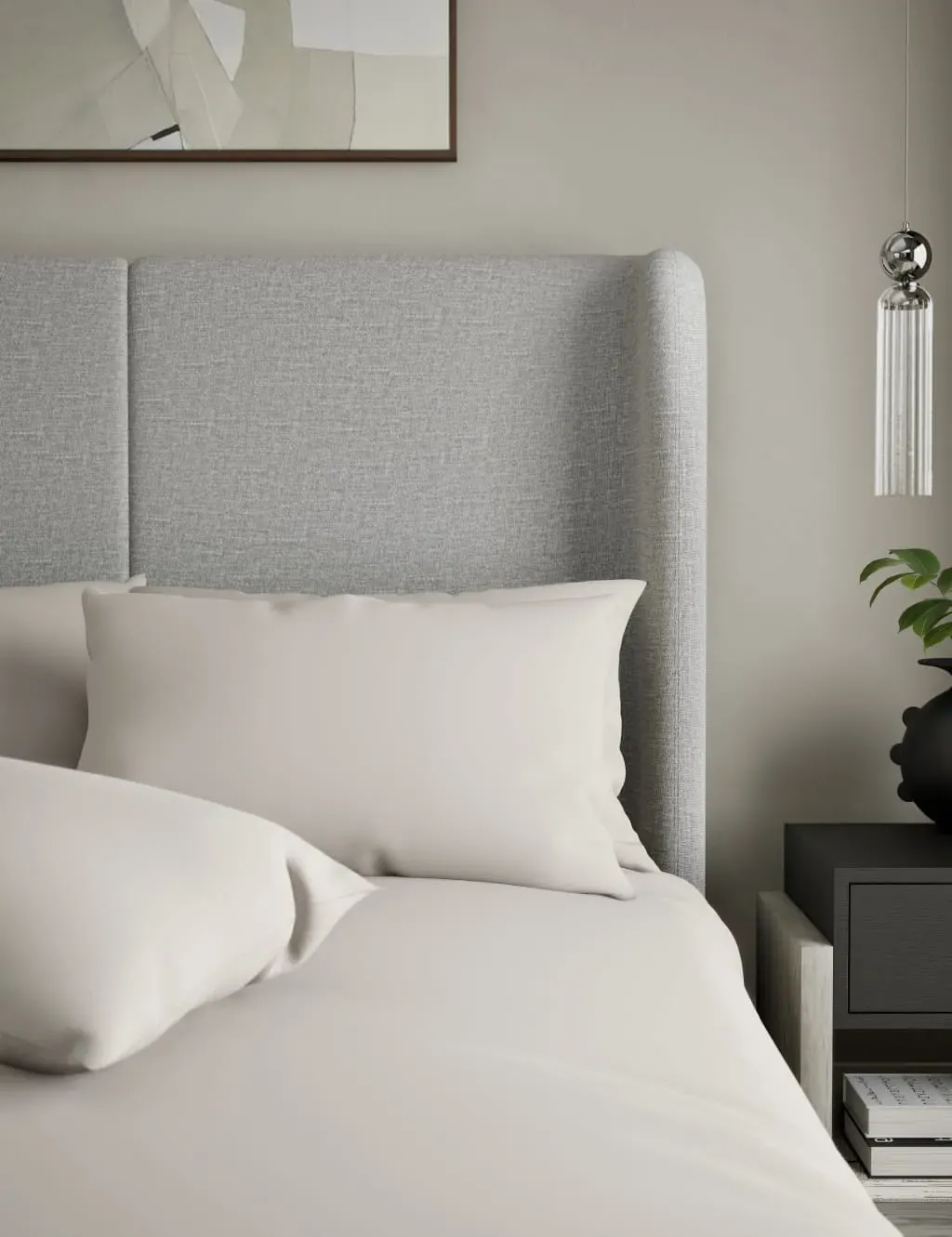 2 Pack 500 Thread Count Cotton Sateen Pillowcases - Cream product