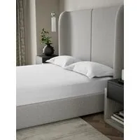 500TC Cotton Sateen Deep Fitted Sheet - White alternate view