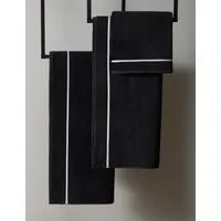 Beretta Stitch Bath Towel - Black/White, Turkish Cotton alternate view