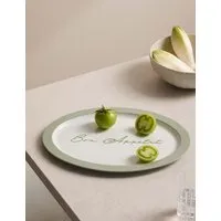 Bon Appétit Stoneware Platter - Green Mix alternate view
