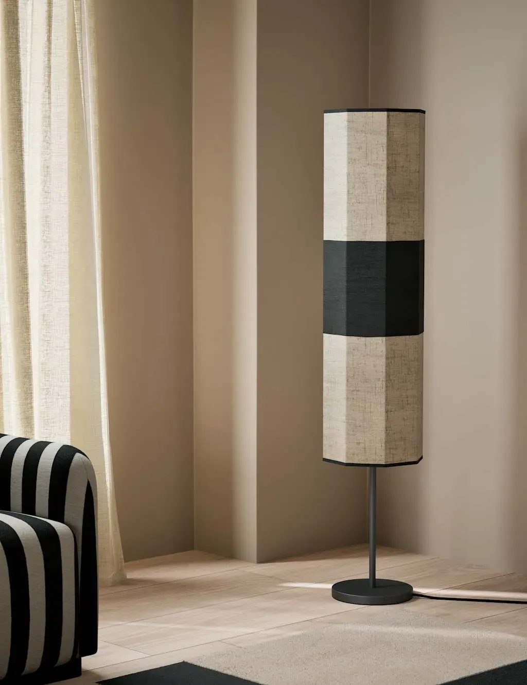 Kelly Hoppen Band Floor Lamp - Natural product