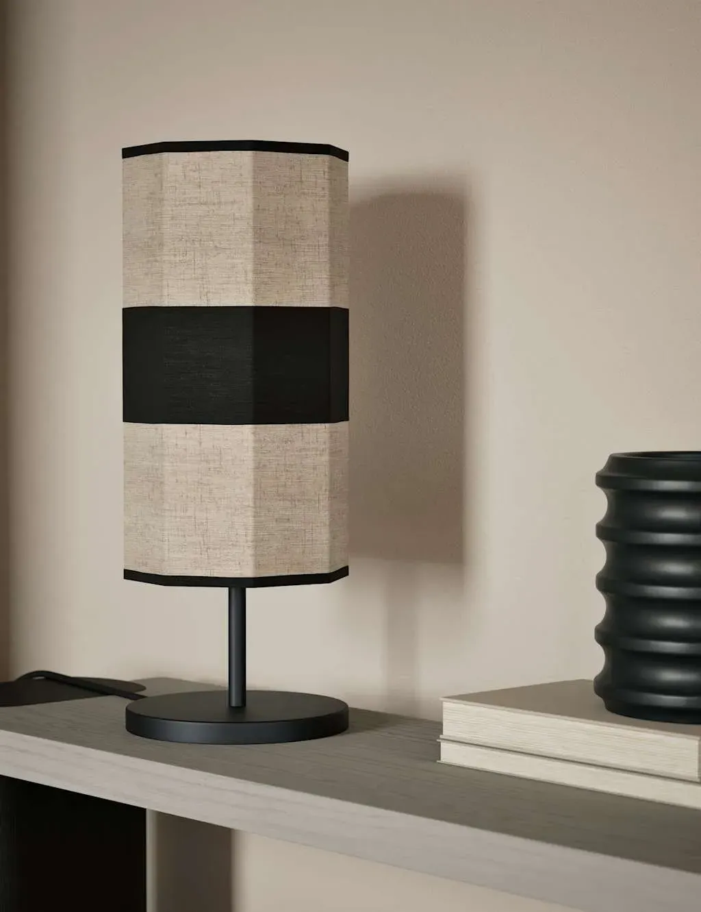 Kelly Hoppen Band Table Lamp - Natural product