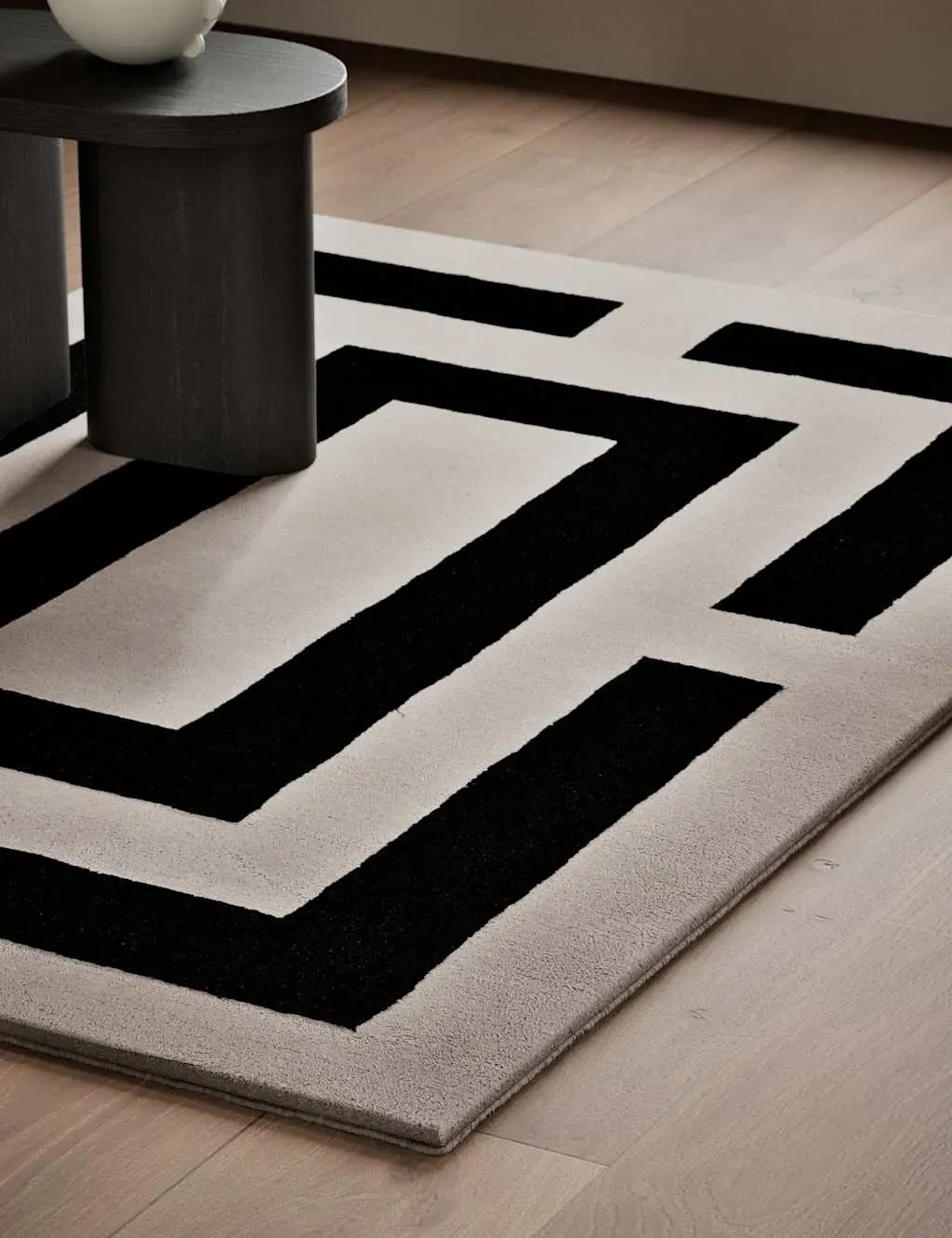 Kelly Hoppen Cut Rectangular Wool Rug - Taupe Mix product