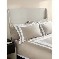 Kelly Hoppen Double Border Bedding Set - Taupe, Cotton alternate view