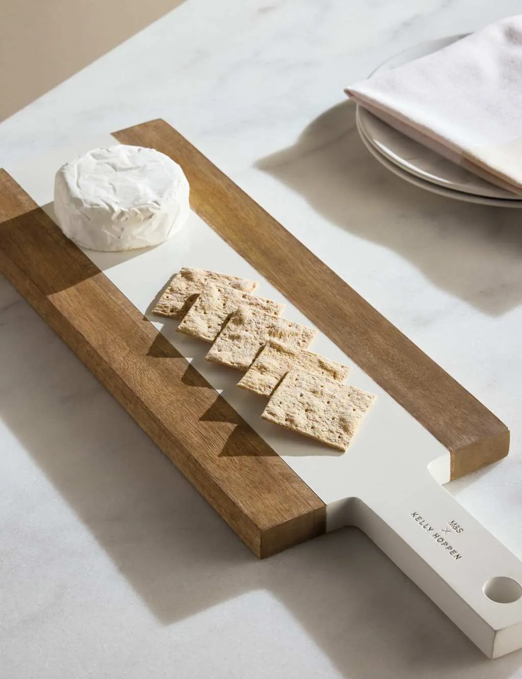 Kelly Hoppen Long Serving Board - White, Wood product