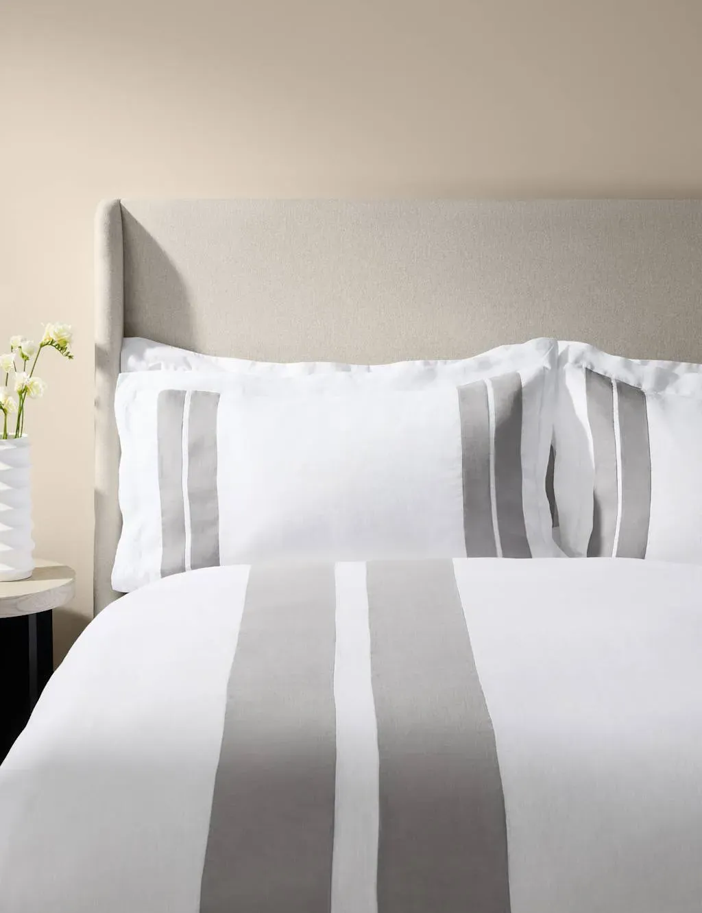 Kelly Hoppen Panel Bedding Set - Grey Mix, Pure Linen product