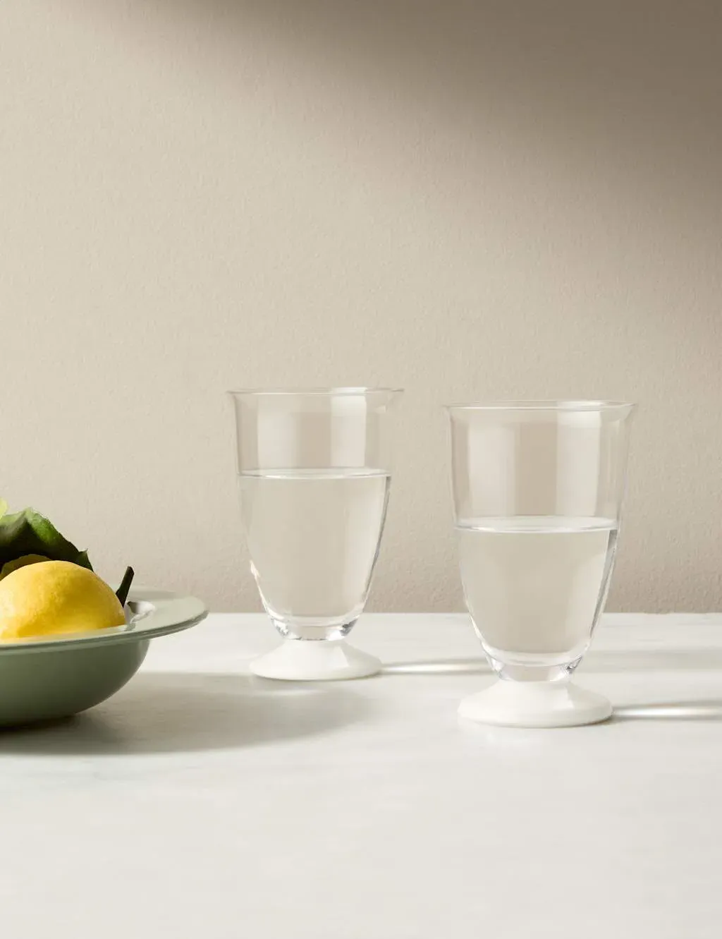 Kelly Hoppen Set of 2 Footed Hi Ball Glasses - White Mix product