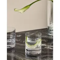 Kelly Hoppen Set of 4 Etched Tumblers - Clear, Crystal Glass alternate view