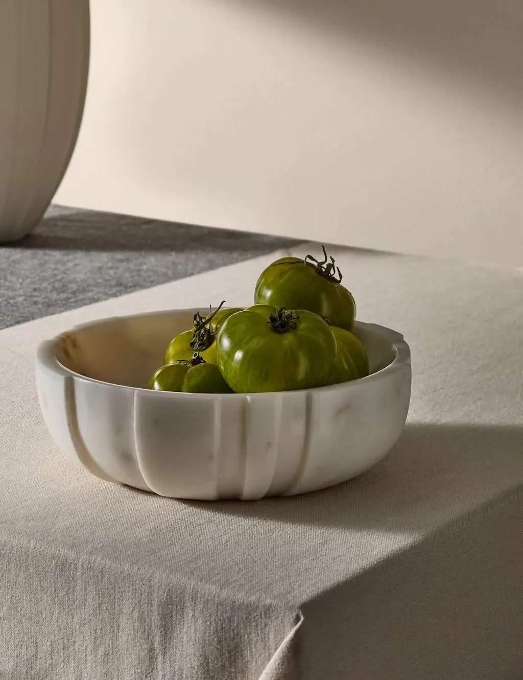 Marble Textured Serving Bowl - White, Marble product