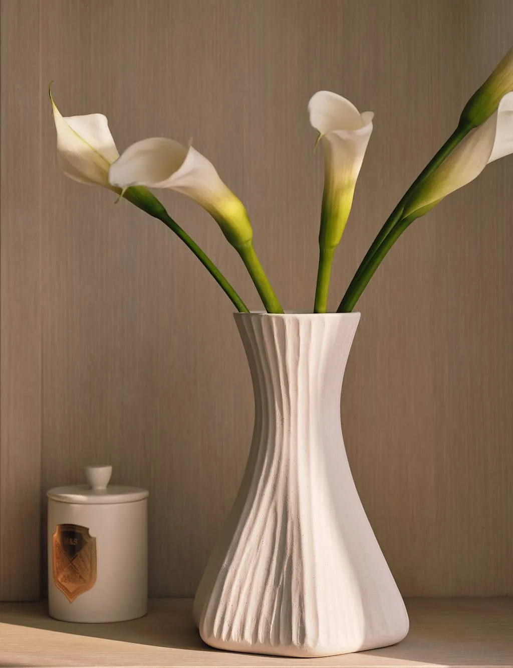 Petal Ceramic Vase - White product