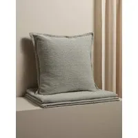 Pure Cotton Jacquard Large Decorative Cushion - Grey alternate view