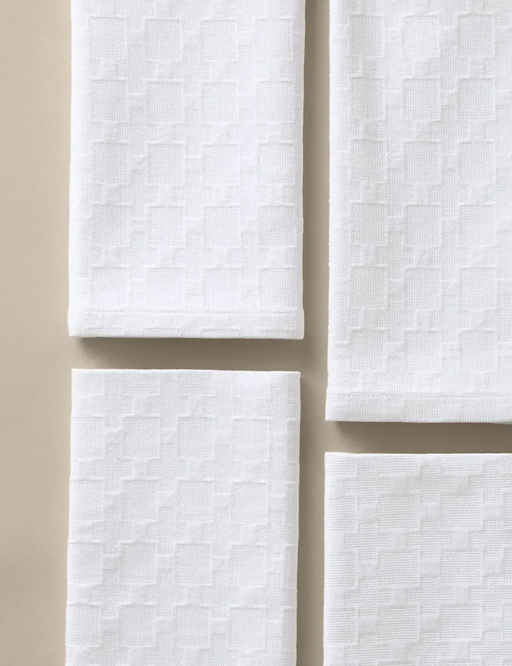 Pure Cotton Jacquard Napkins Set of 4 - White product