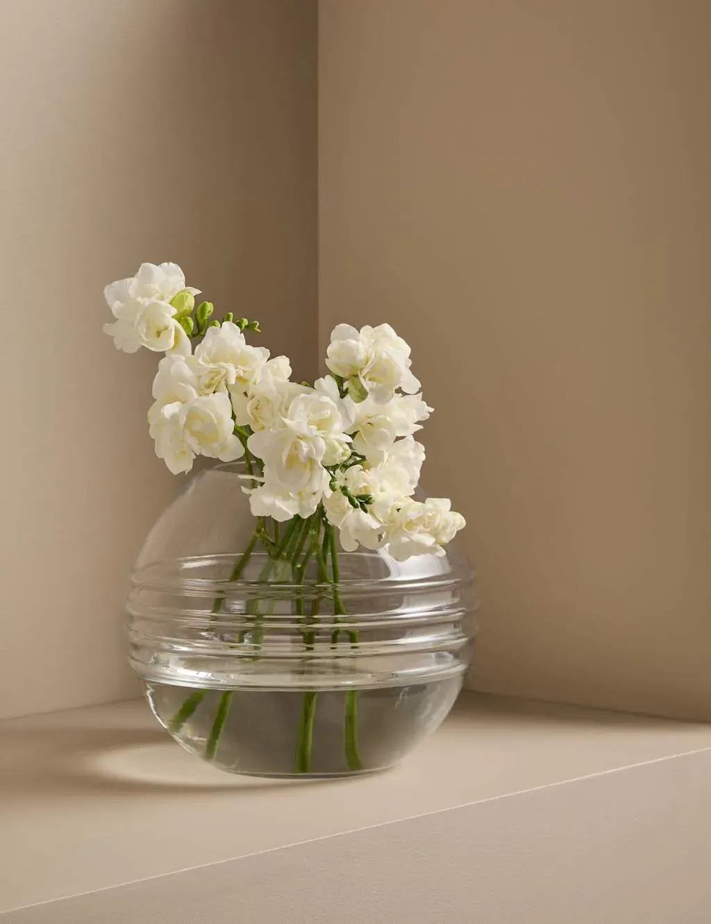 Textured Globe Glass Vase - Clear product