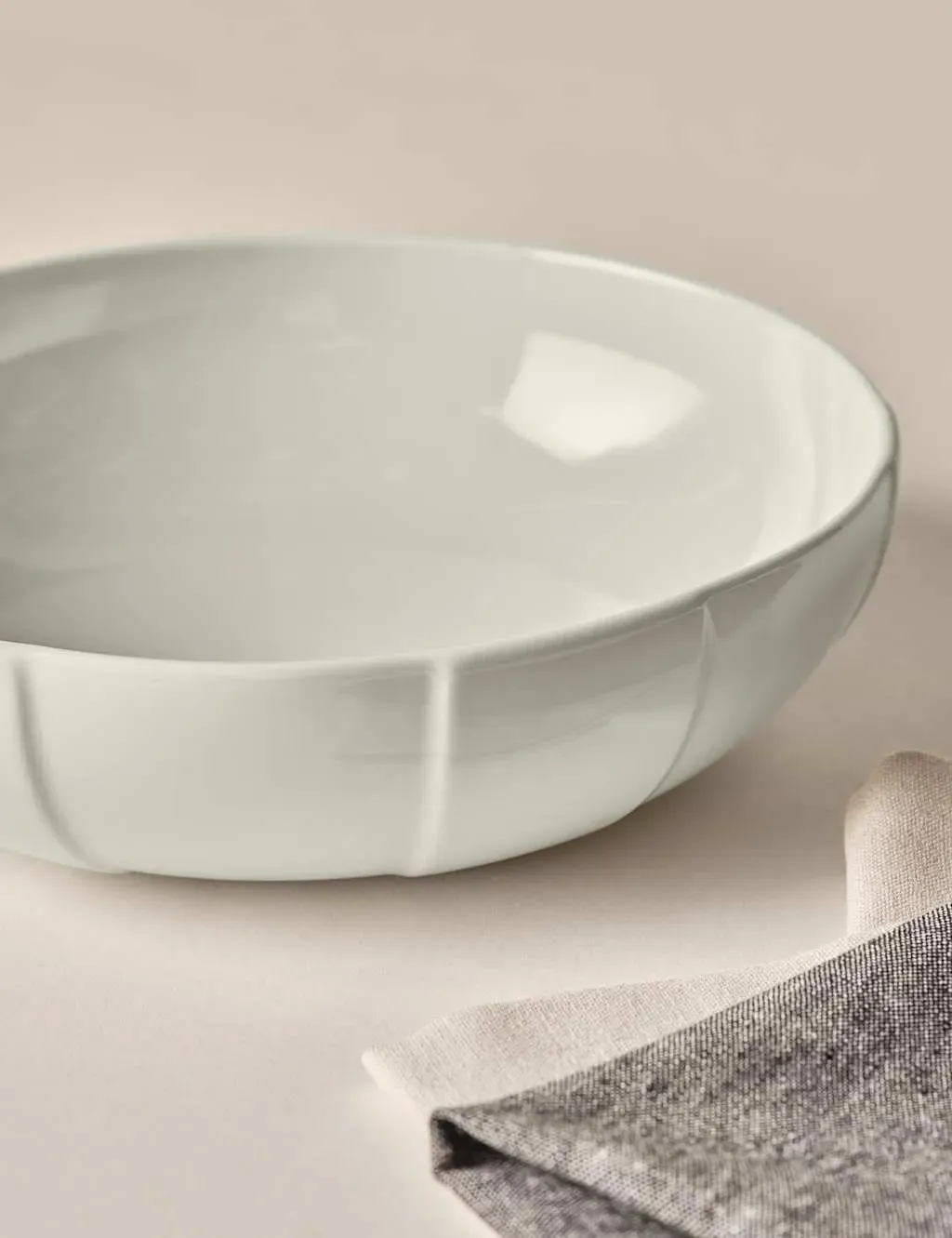 Textured Pasta Bowl - Taupe, Ceramic product