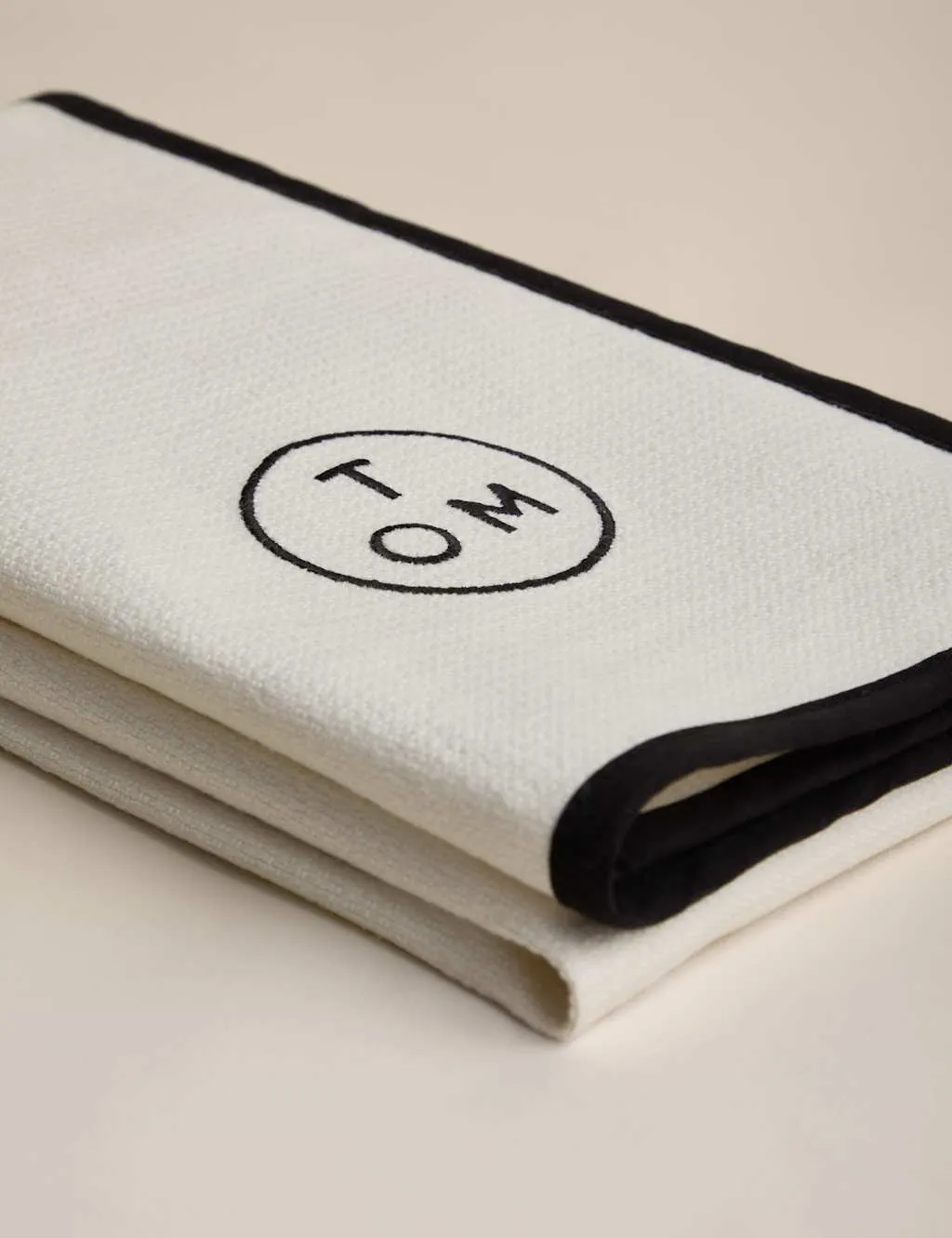 Tom Kerridge Chef's Cloth with Black Trim - Black, Cotton product