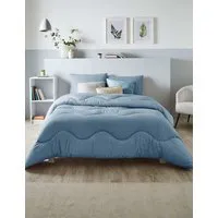 2 Pack Linen Print Pillowcases - Light Blue alternate view