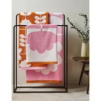 Orla Kiely Cut Stem Bath Towel - Paprika, Pure Cotton alternate view