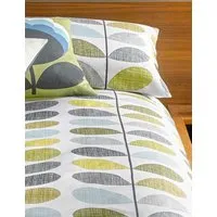 Orla Kiely Scribble Stem 2 Pack Pillowcases - Duck Egg, Cotton alternate view