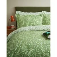 Orla Kiely Criss Cross Stem Pillowcases 2 Pack - Green Mix, Cotton alternate view