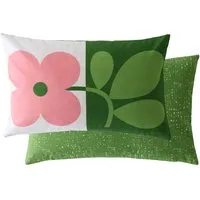 Orla Kiely Floret Cushion - Pink Mix, Cotton Linen alternate view