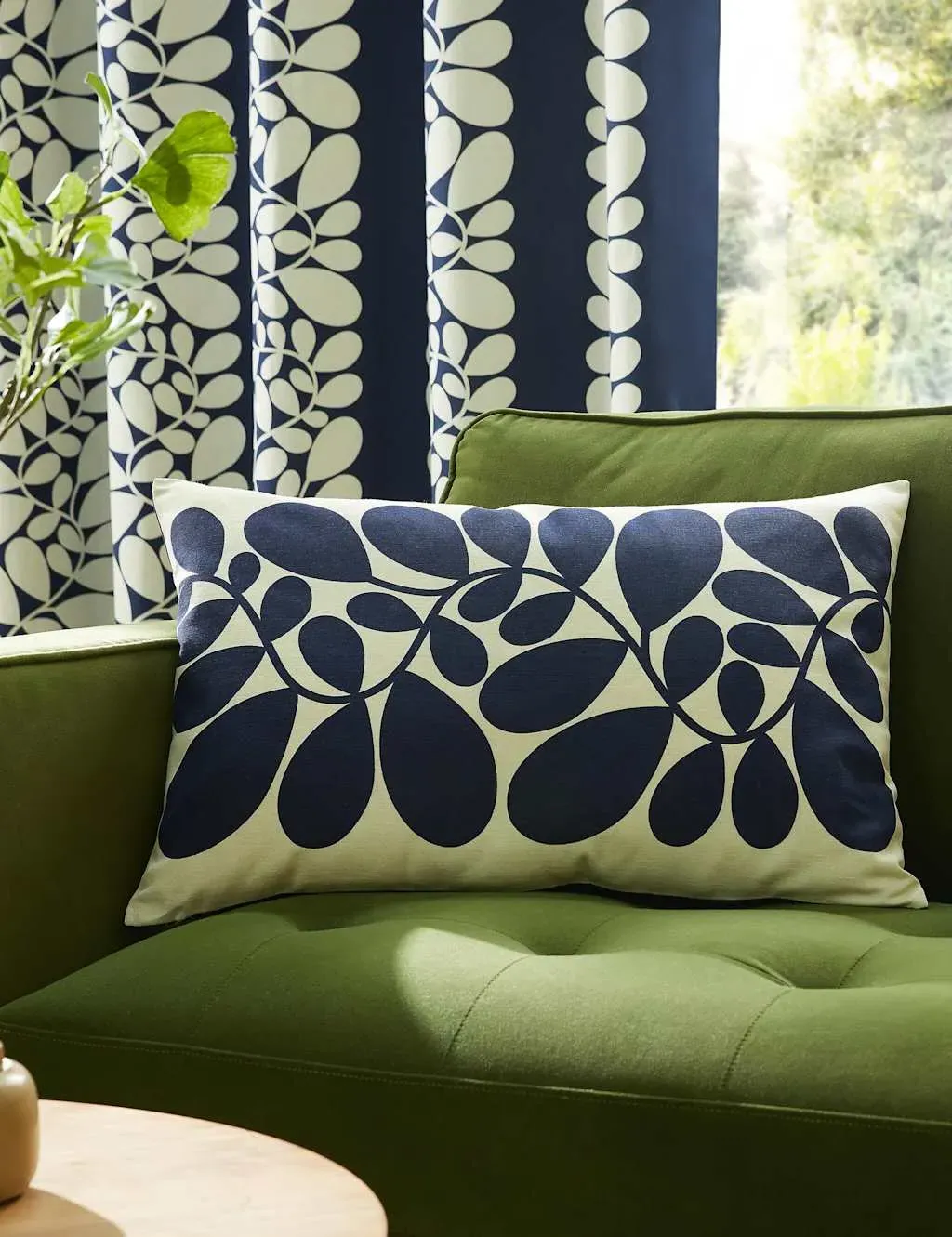 Orla Kiely Sycamore Stripe Scatter Cushion - Blue Mix, Cotton product