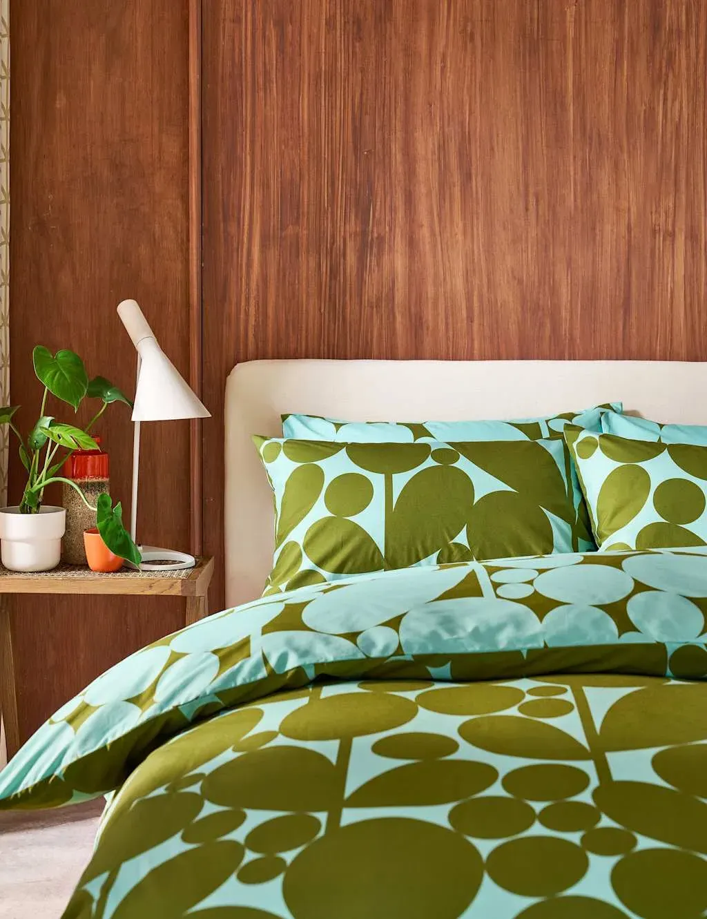Pure Cotton Floral Bedding Set - Green Mix product