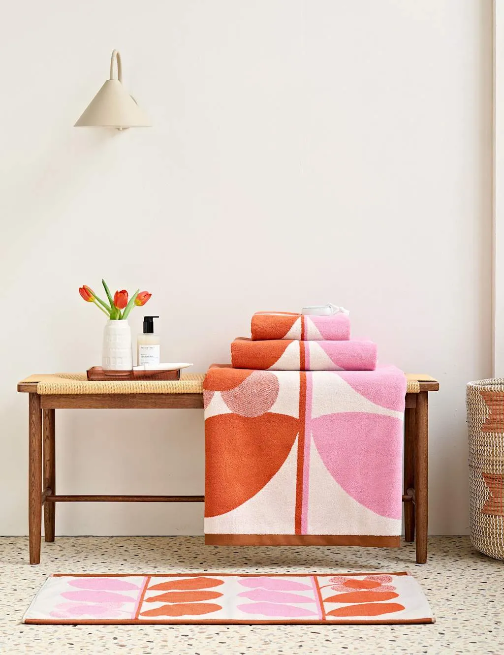Stem Bloom Duo Cotton Towel - Pink Mix product