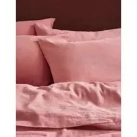 2 Pack Linen Rich Pillowcases - Pink alternate view