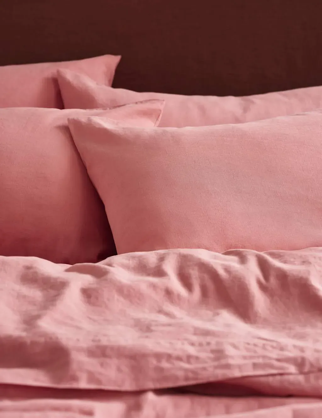 2 Pack Linen Rich Pillowcases - Pink product