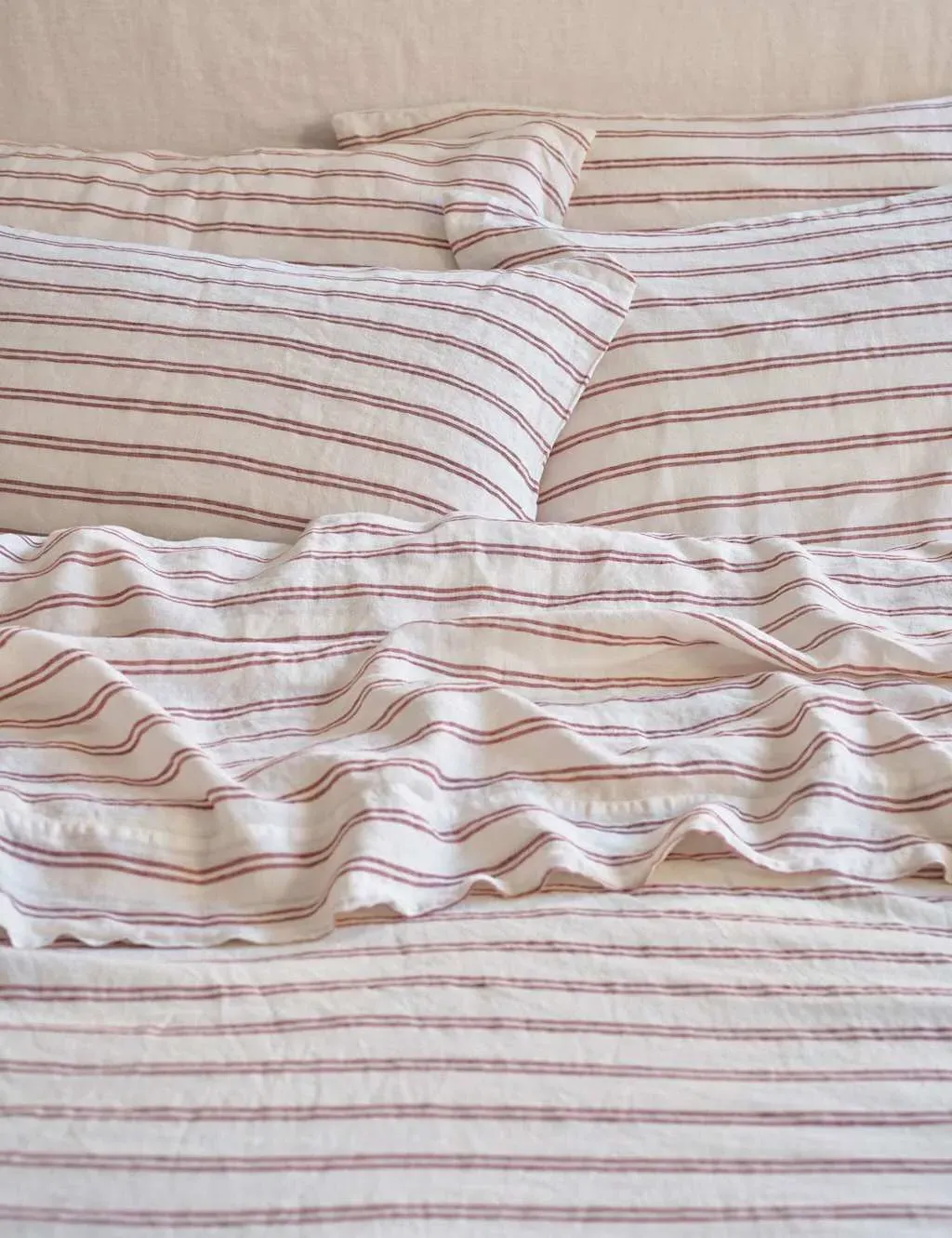 Kemptown 2 Pack Linen Rich Pillowcases - Red Mix product