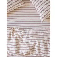 Kemptown Stripe Fitted Sheet - Red Mix, Linen alternate view