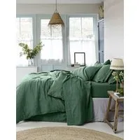 Linen Rich Duvet Cover - Light Green alternate view