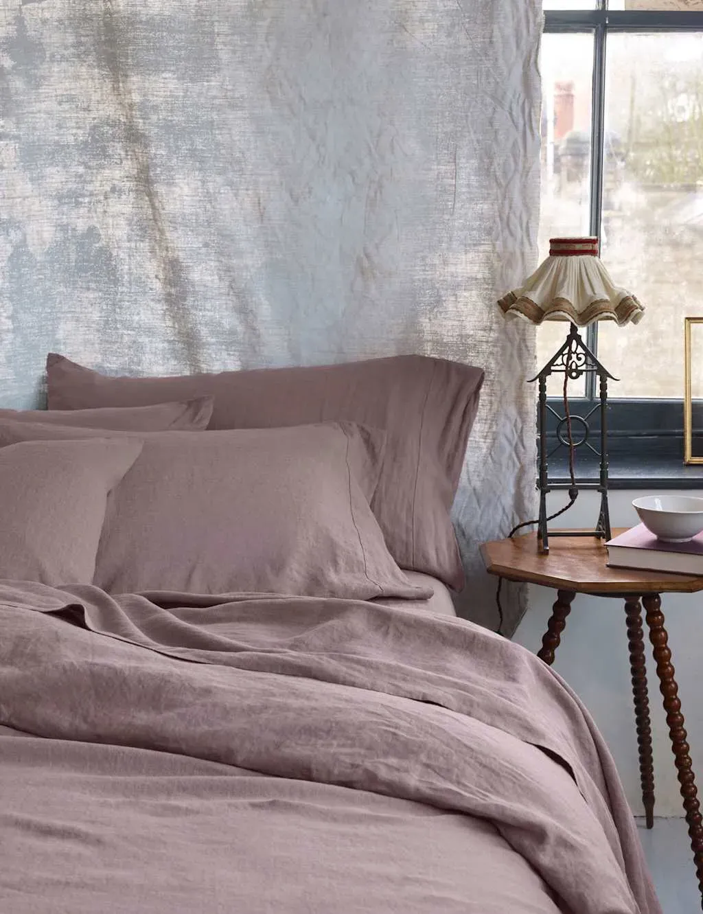 Linen Rich Duvet Cover - Light Purple, Linen Cotton product