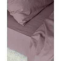 Linen Rich Fitted Sheet - Purple alternate view