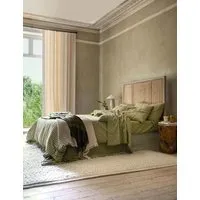 Linen Rich Gingham Duvet Cover - Dark Green Mix alternate view